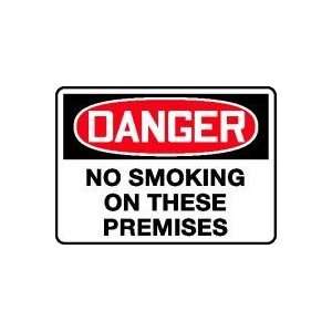   NO SMOKING ON THESE PREMISES Sign   10 x 14 Plastic Home