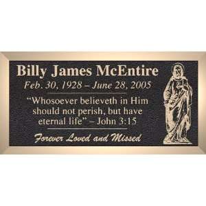    Jesus   Cast Bronze Memorial Grave Marker   4 Sizes