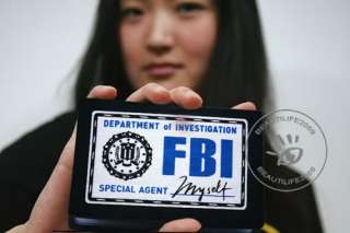 FBI Credit/bank/ID Card Holder/Case,Fabric cover,bifold  