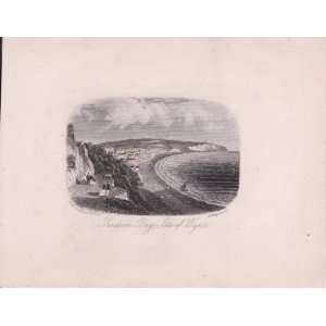  1870 Engraving Sandown Bay, Isle of Wight 