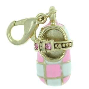  Pink Checkered Mary Jane Shoe Pugster Jewelry