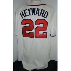 Jason Heyward Autographed Jersey   Majestic PSA   Autographed MLB 