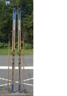 Hickory Wooden 74 Cross Country 190 cm Skis + Poles  