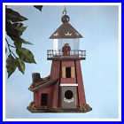 Wooden Lighthouse Bird House  