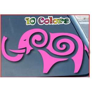  Elephant Tribal Car Window Stickers 4 Wide Pink 