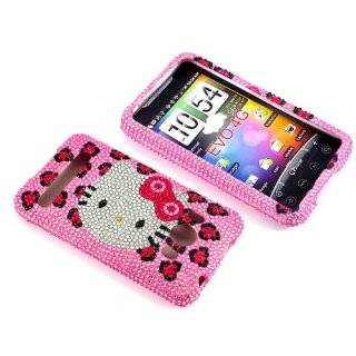 Smile Case Hello Kitty Leopard Bling Rhinestone Crysal Jeweled Snap on 