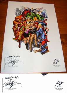  Universe w/Stan Lee Signed by J Scott Campbell 2012 WonderCon Print