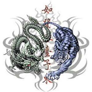 Panther Dragon Oriental Tattoo White T Shirt   $9.95  