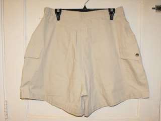 Womens AJS SPORT WEAR Khaki Cargo Shorts Size 15  