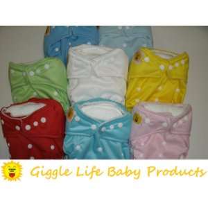    24 x Giggle Life Ultra Soft Cloth Diapers & 48 Inserts Baby