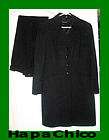 ESCADA Vintage PinStripe Black White Pants Duster Coat Dress Jacket 
