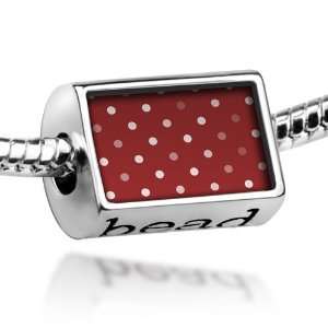 Beads Red dotted pattern   Pandora Charm & Bracelet Compatible Bead 