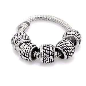  Oval Carved Pattern Beads Fits Pandora Charms (not Include 