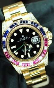 Rolex 116718 GMT Master Custom Diamond, Rubies And Sapphires Set To 
