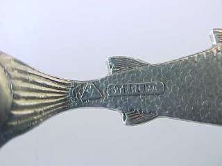 Vintage Sterling Columbia River Salmon Figural Fish Souvenir Spoon 