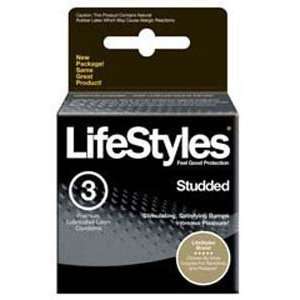  Lifestyles Studded 3 Pack   Condoms Health & Personal 