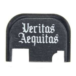  Veritas Aequitas Lettering Rear Slide Cover Plate for 