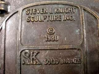   Deer Solid Brass Belt Buckle, Hunting, 1980 Steven Knight Inc.  