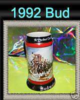 Budwiser Holiday 1992 Collector Beer Stein Christmas  