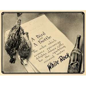  1906 Ad White Rock Sparkling Mineral Water Bird Bottle 
