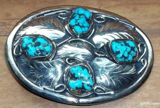 WOMENS 43g 720 AZTEC SILVER WITH TURQUOISE BELT BUCKLE VGC  