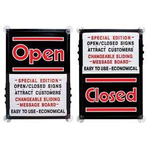   Message Board Window Sign   Black with Red and Black Lettering Office