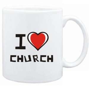  Mug White I love Church  Hobbies