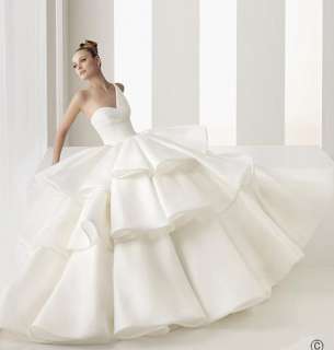 Elegant Popular one shoulder white/Ivory wedding dress bride gown all 