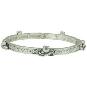 Cowboy Hat Stretchable Silver Bracelet