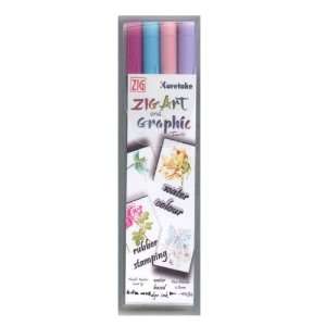  ZIG Art and Graphic Twin Marker 4 Piece Set Kind Hearted 