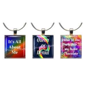  FUNNY QUOTES ~ Scrabble Tile Wine Glass Charms ~ Set #1 