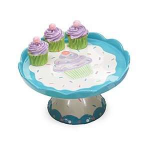  Whimsical Cupcake Pedestal Cake Plate/Stand For Kitchen 