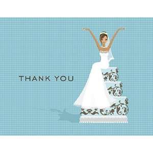   Thank You Note   Blue Cake Bride (Afr. Amer.)