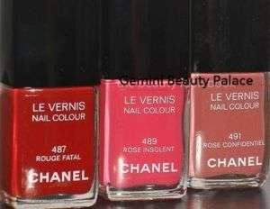 Chanel Le Vernis Nail Polish 487 Rough Fatal 489 491  