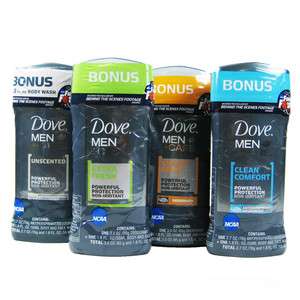 Dove Men Care 48H Antiperspirant or Deodorant Non Irritant + Free 