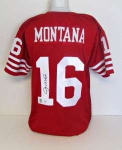 San Francisco 49ers Joe Montana Autographed Red Jersey PSA/Montana 