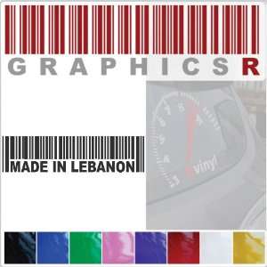 Sticker Decal Graphic   Barcode UPC Pride Patriot Made In Lebanon A424 