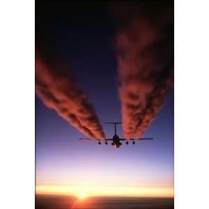  C 141 Starlifter Leaves Contrail Over Antarctica   24x36 