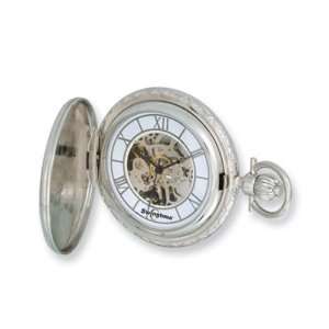    Swingtime Rose & Chrome plated Mechanical Pocket Watch Jewelry