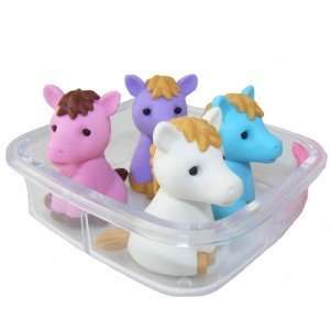  4 Horse Erasers in Pink Box Toys & Games