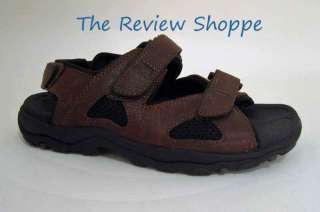 Club Room Tidal Open Toe Leather Sport Sandals Shoes Brown 7M NIB 