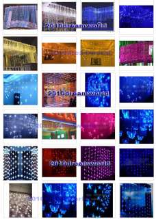LED Lights Curtain String,5Mx1.5M,Xmas,Party,Blue  