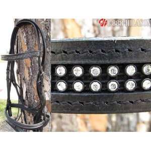 New English Bridle With Sparkling Crystals Rhinestones  