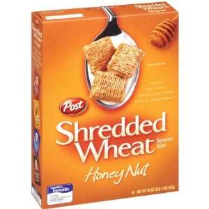 Post Shredded Wheat Cereal Honey Nut Spoon Size   12 Pack  