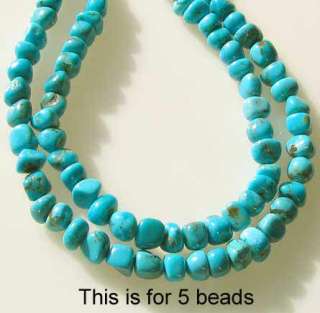 SO HOT 5 NATURAL TURQUOISE Nuggety BEADS 009433  