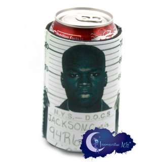 50 Cent   Rapper Mug Shot   Can & Bottle KOOZIE  