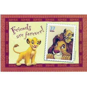  POSTCARD   LION KING FRIENDS FOREVER 