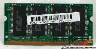 Elpida 512MB PC2700 DDR 333MHz Ram Toshiba K000018980  