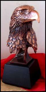 Copper Eagle Bust Very Detailed Majestic Sculpture NIB  