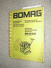 BOMAG BPR 50/55D SERVICE PARTS OPERATION MAINTENANCE MANUAL VIB PLATE 